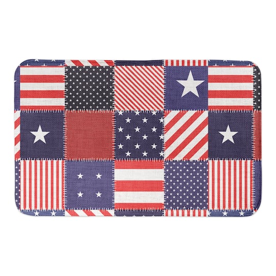 Stars & Stripes Quilt Pattern Bath Mat